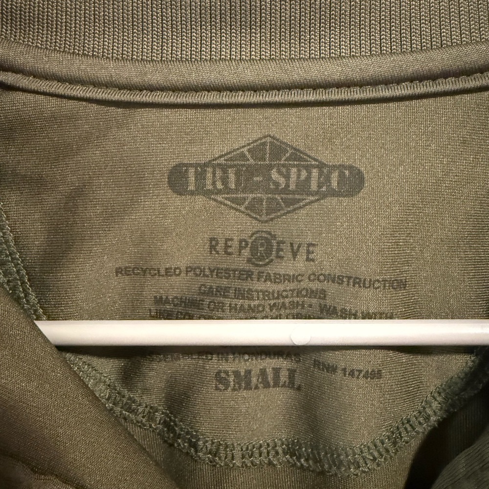 Olive Green Short Sleeve Polo Tee - Picture 3 of 3